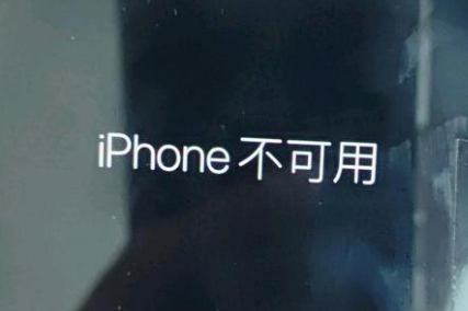 海尾镇苹果服务网点分享锁屏界面显示“iPhone 不可用”如何解决 